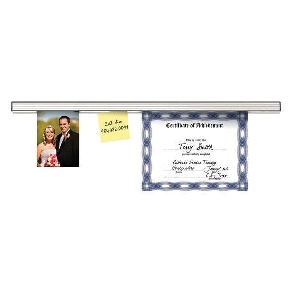 Grip-A-Strip Display Rail, 2 Feet, Satin Finish, Personal Size 2000 - main